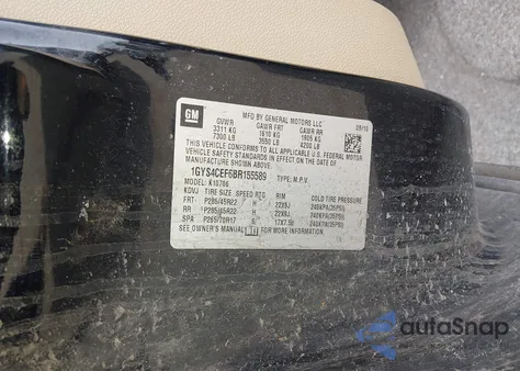 2011 Cadillac Escalade Premium z USA, uszkodzony, nr VIN 1GYS4CEF6BR155589